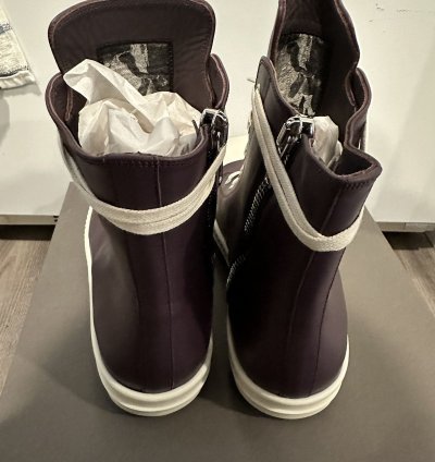Rick Owens Mainline Leather Ramones High Amethyst Size 43