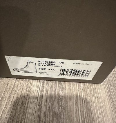 Rick Owens mainline leather ramones high black size 41 5