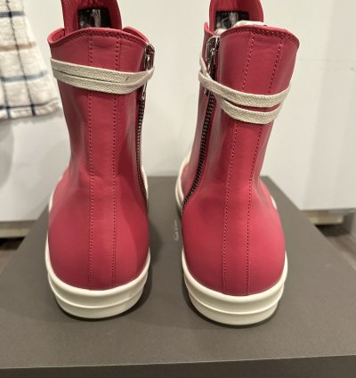 Rick Owens Mainline Leather Ramones High Hot Pink Size 46