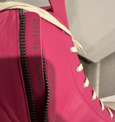 Rick Owens Mainline Leather Ramones High Hot Pink Size 46