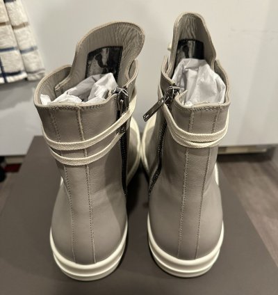 Rick owens mainline leather Ramones High pearl grey size 45