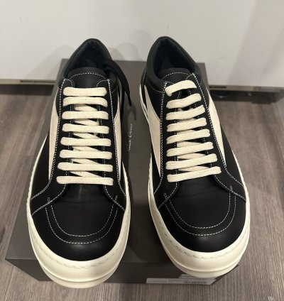 Rick Owens mainline leather vintage low black milk size 44