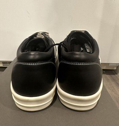 Rick Owens mainline leather vintage low black milk size 44