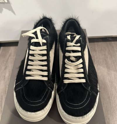 Rick Owens mainline pony hair vintage low black size 41 5