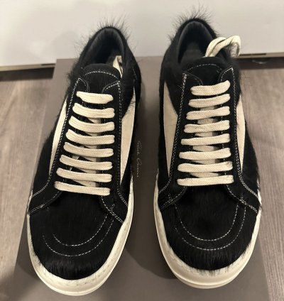 Rick Owens mainline pony hair vintage low vans black size 41