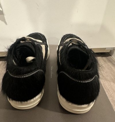 Rick Owens mainline pony hair vintage low vans black size 41