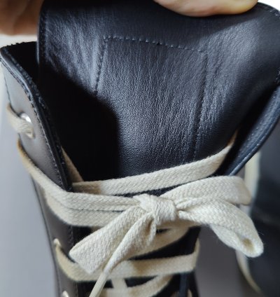 Rick Owens Mainline Ramones Hightop Leather Sneakers