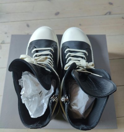 Rick Owens Mainline Ramones Hightop Leather Sneakers