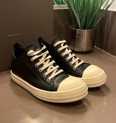 Rick Owens Mainline Ramones Low Black Milk