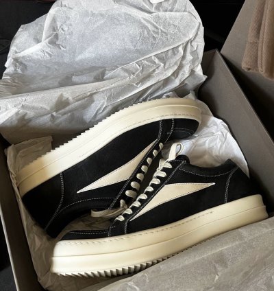 Rick Owens Mainline Vintage Sneakers in Black