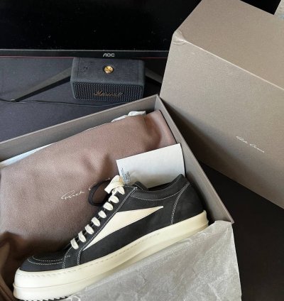 Rick Owens Mainline Vintage Sneakers in Black