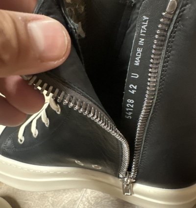 Rick Owens Mega Bumper Sneaks SZ 42 Black leather NWB