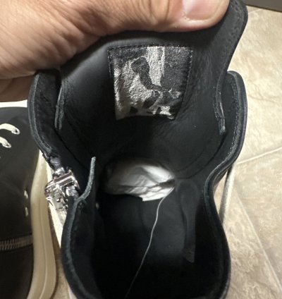 Rick Owens Mega Bumper Sneaks SZ 42 Black leather NWB