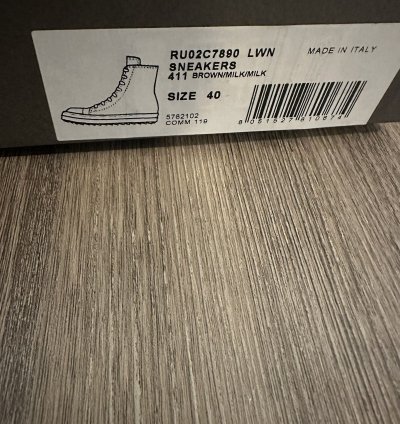 Rick Owens Nubuck Bull Leather Ramones High Brown Size 40