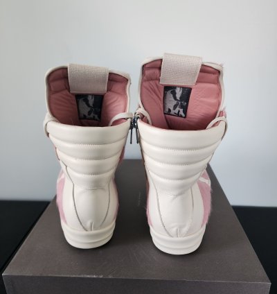Rick Owens Pink Ponyhair Geobaskets Rare Runway