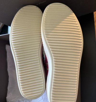 Rick Owens Pink Python Leather Ramones