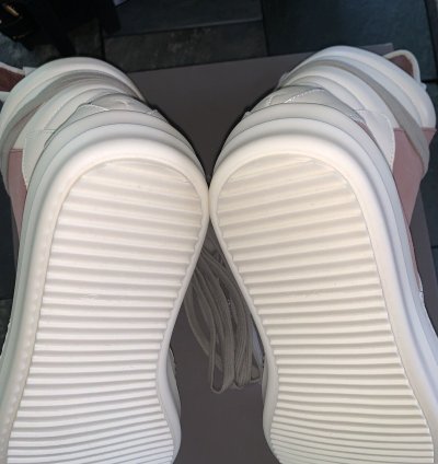 Rick Owens Pink Suede Geobasket High Sneakers