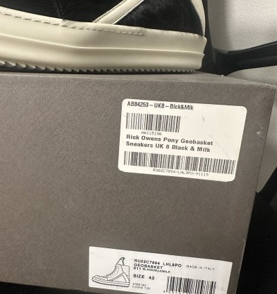 Rick Owens Pony Geobasket Sneakers