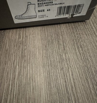 Rick Owens Pony Hair Cow Fur Ramones High Amethyst Size 43
