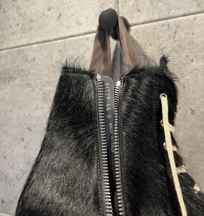 rick owens pony hair fur mainline ramones sneakers READ DESC