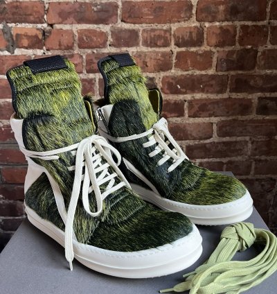 Rick Owens pony hair geobaskets