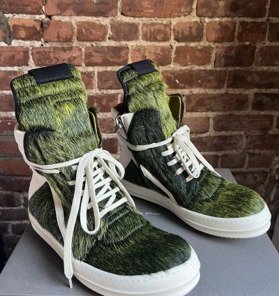 Rick Owens pony hair geobaskets