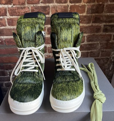 Rick Owens pony hair geobaskets