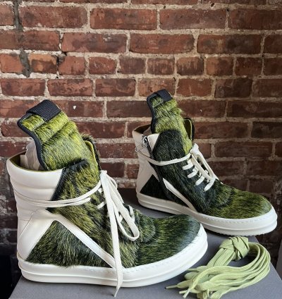 Rick Owens pony hair geobaskets