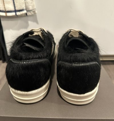 Rick owens pony hair vintage low black size 44