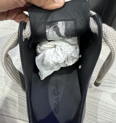 RICK OWENS RAMONE JUMBO LOW BLACK MILK PORTERVILLE