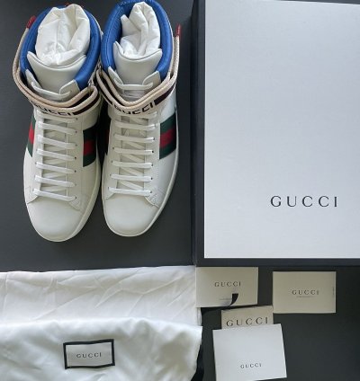 1K Brand NEW Sold Out ACE Leather Python High Top Sneakers