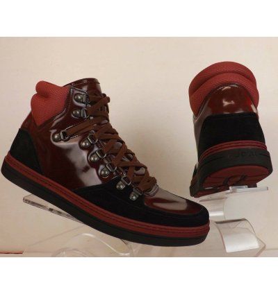 368496 SOFTY TEK CONTRAST BURGUNDY INTERLOCKING SNEAKERS 8