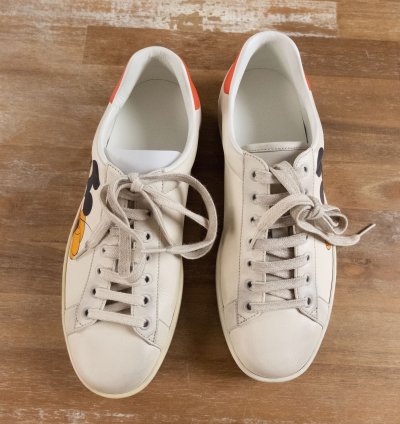 830 GUCCI Ace Mickey Mouse white leather sneakers - 7 US