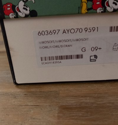 830 GUCCI Ace Mickey Mouse white leather sneakers 10 US