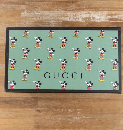 830 GUCCI Ace Mickey Mouse white leather sneakers 12 US