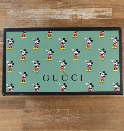 830 GUCCI Ace Mickey Mouse white leather sneakers 8 US