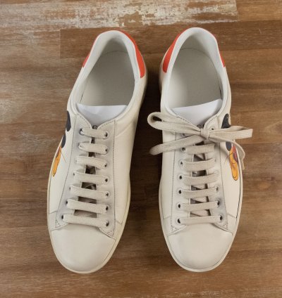 830 GUCCI Ace Mickey Mouse white leather sneakers 8 US