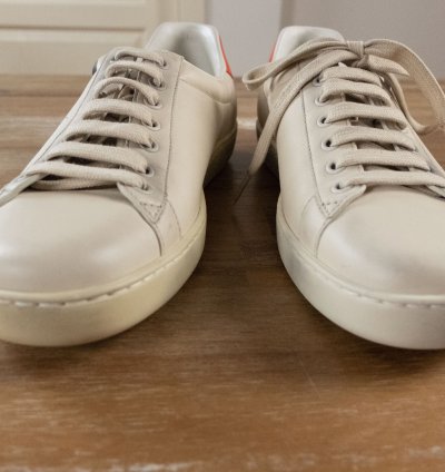 830 GUCCI Ace Mickey Mouse white leather sneakers 8 US