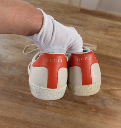 830 GUCCI Ace Mickey Mouse white leather sneakers 8 US