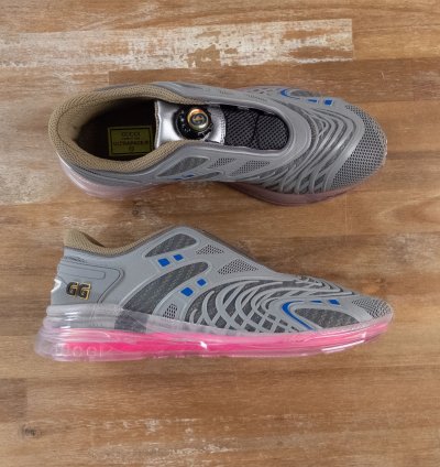 890 GUCCI Ultrapace grey pink sneakers - 11 5 US 11 UK