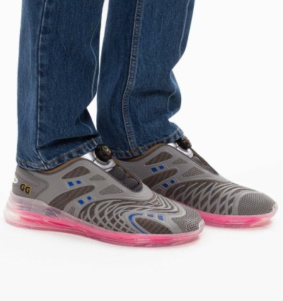 890 GUCCI Ultrapace grey pink sneakers - 11 5 US 11 UK
