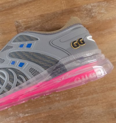 890 GUCCI Ultrapace grey pink sneakers - 11 5 US 11 UK