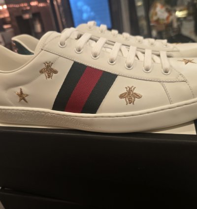 Ace Embroidered Bees and Stars Gucci Sz 15 5 US Sz 16