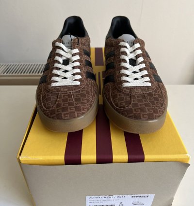 ADIDAS GUCCI GAZELLE GG MONOGRAM BROWN