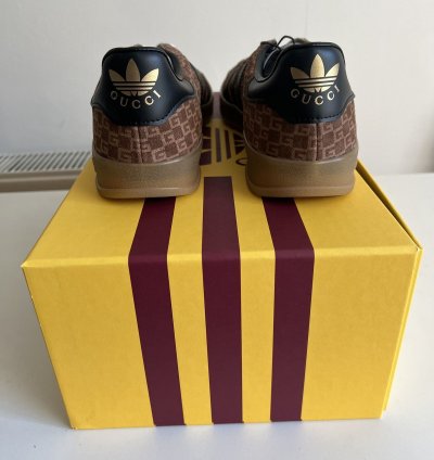 ADIDAS GUCCI GAZELLE GG MONOGRAM BROWN