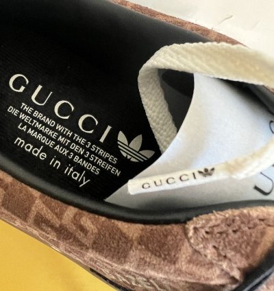 ADIDAS GUCCI GAZELLE GG MONOGRAM BROWN