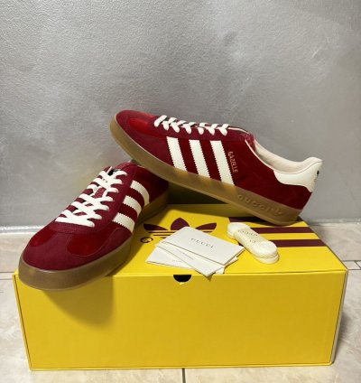 Adidas Gucci Gazelle Red Softy Velvet 707848 9STU0 6360