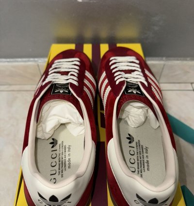 Adidas Gucci Gazelle Red Softy Velvet 707848 9STU0 6360