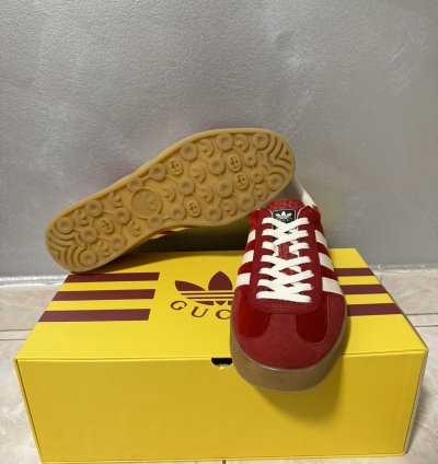 Adidas Gucci Gazelle Red Softy Velvet 707848 9STU0 6360