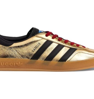 Adidas Gucci Gazelle Sneakers in Gold